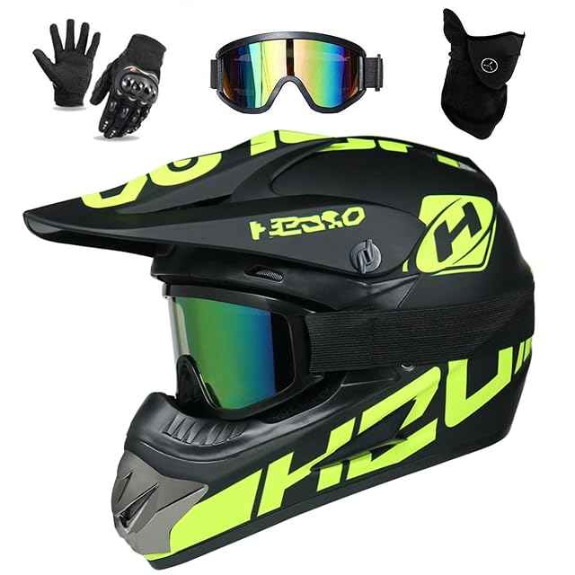 Casque tout-terrain UIGJIOG avec le masque et les gants fournis