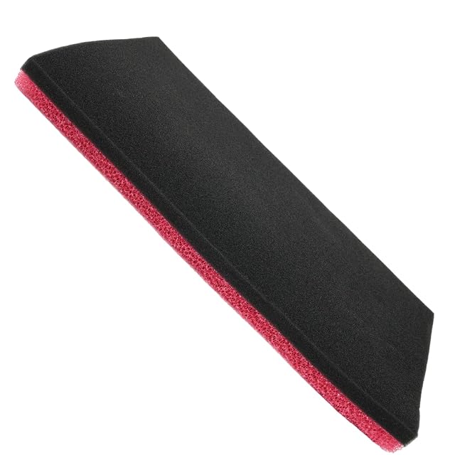Plaque de mousse filtrante double densité Flewdart, rouge sur noir