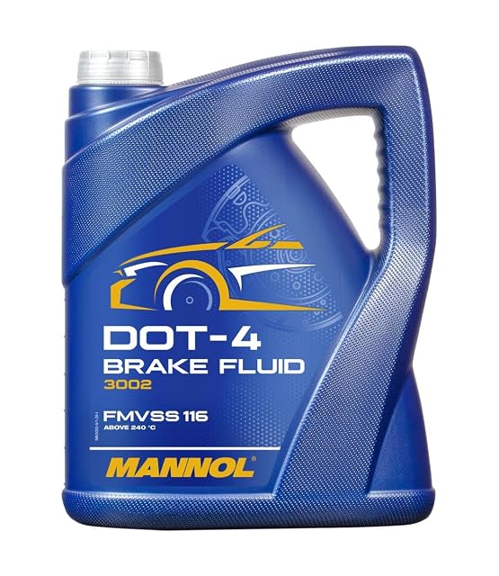 Bidon de cinq litres de liquide de frein MANNOL 3002 DOT-4