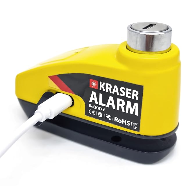 Bloque-disque à alarme KRASER KR7Y avec cordon de rappel