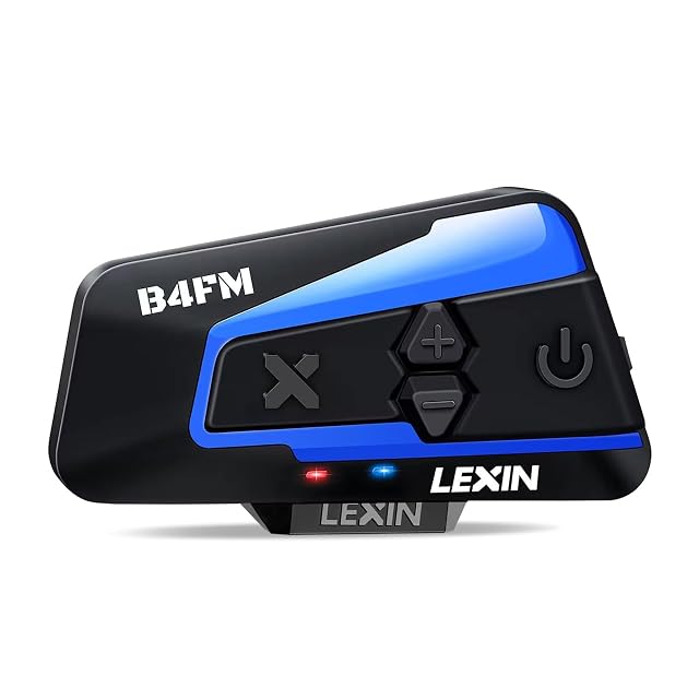 Boîtier d’intercom LEXIN B4FM avec sa fixation de casque