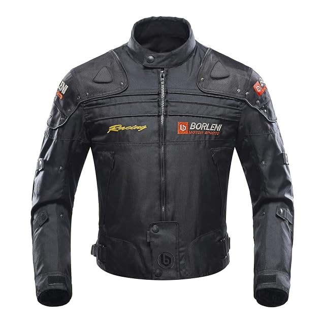 Blouson de moto coupe-vent BORLENI noir