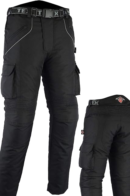Pantalon cargo de moto Texpeed en Cordura, noir