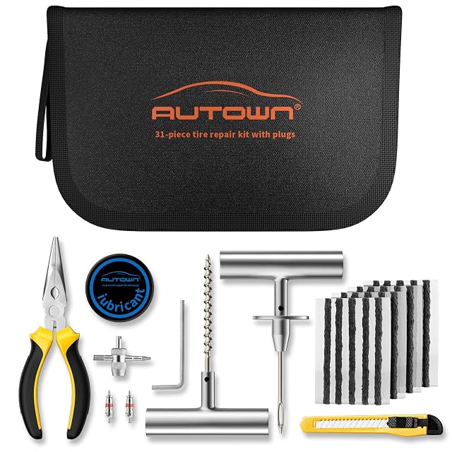 Trousse de réparation de pneu AUTOWN de 31 pièces